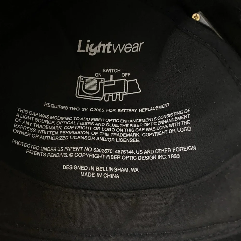 Purdue Boilermakers Lightwear strapback‎ hat NCAA LED light-up logo cap